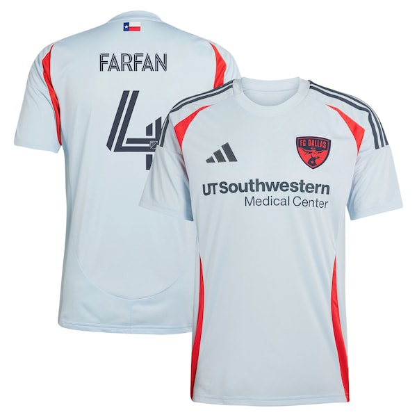 Marco Farfan FC Dallas adidas 2025 The Inferno Kit Replica Player Jersey - Light Blue