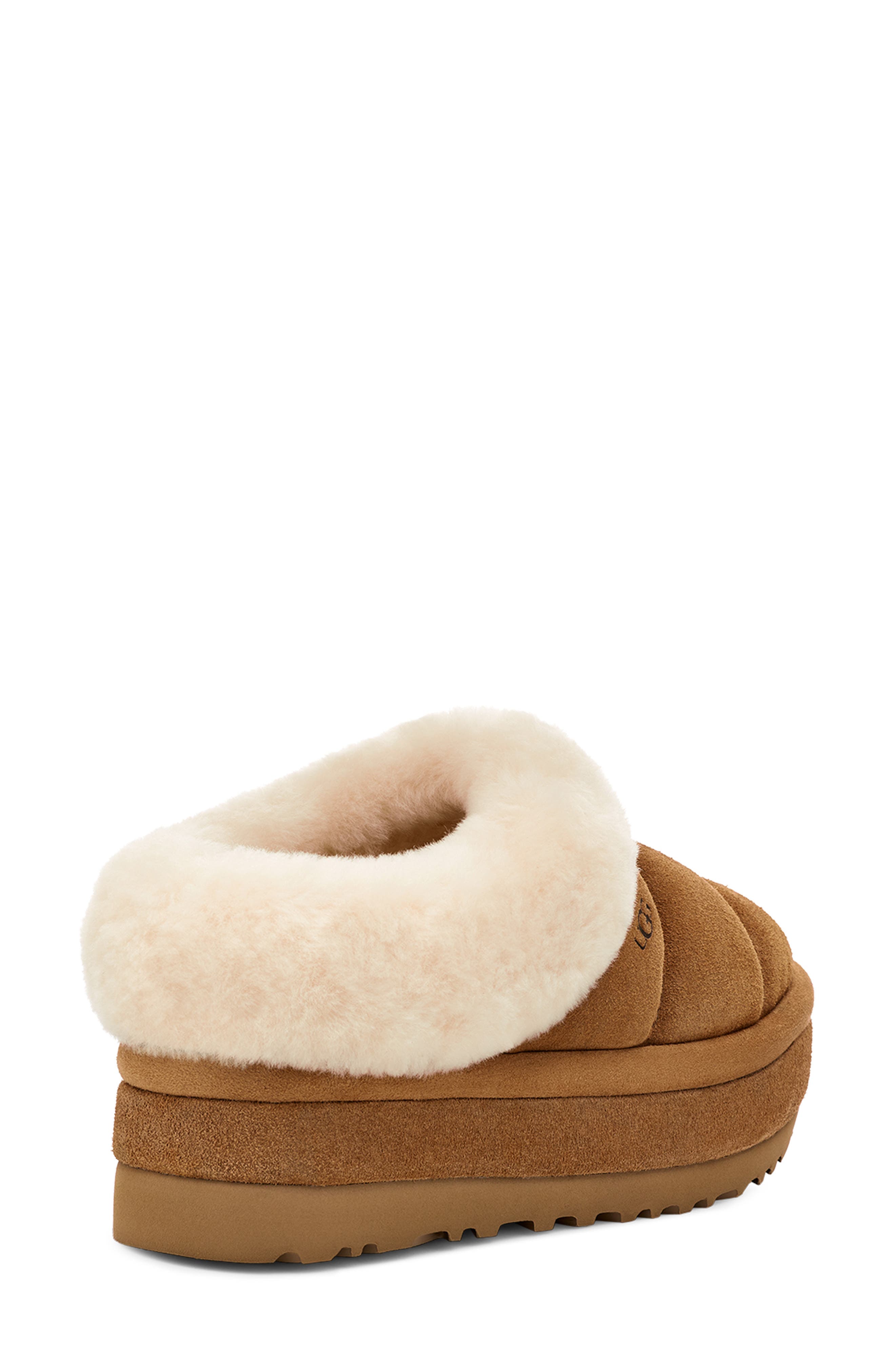 UGG® Tazzlita Genuine Shearling Trim Platform Slipper