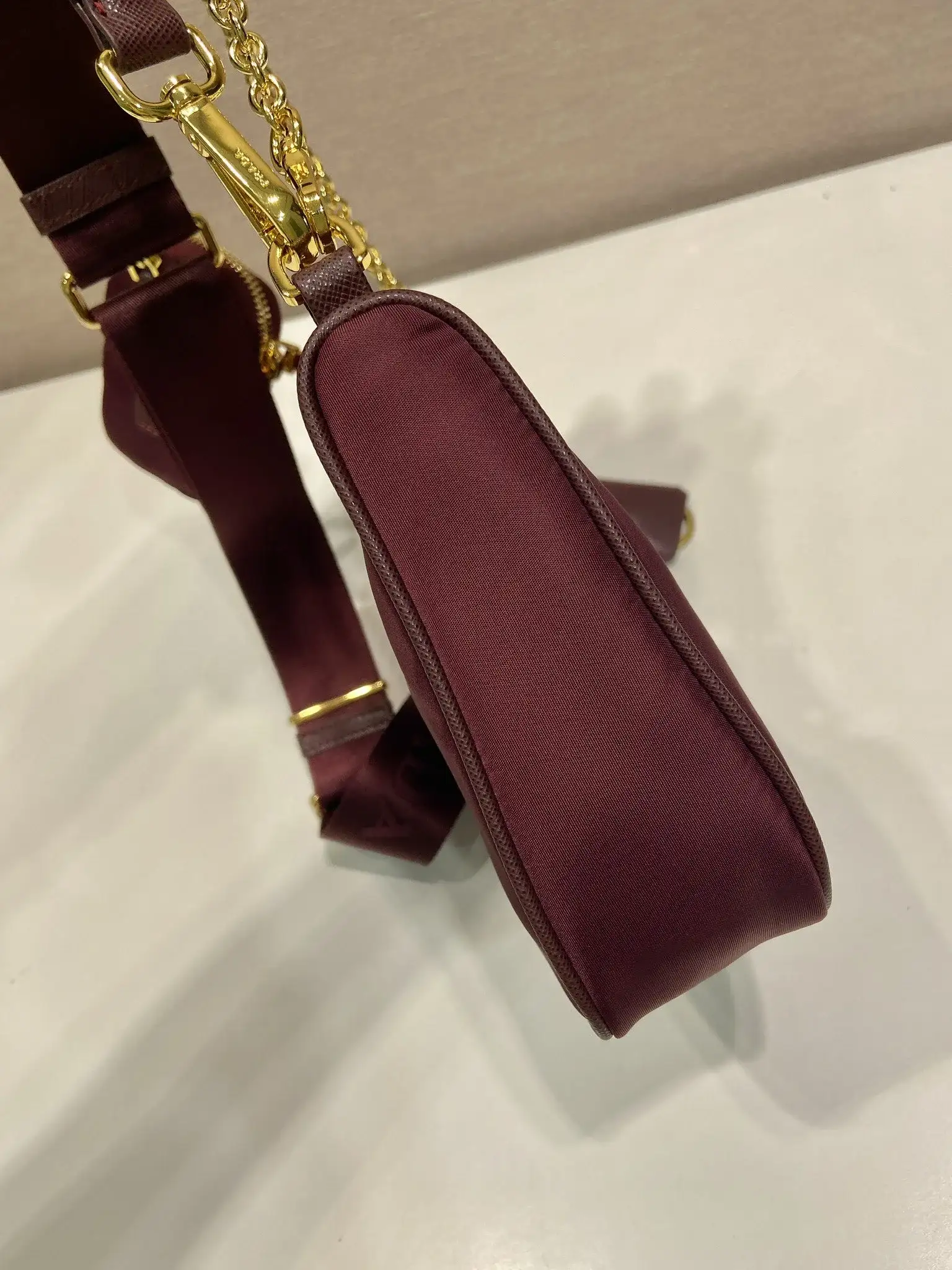 Prada Gold Nylon Hobo Bag product photo from LabelPicks