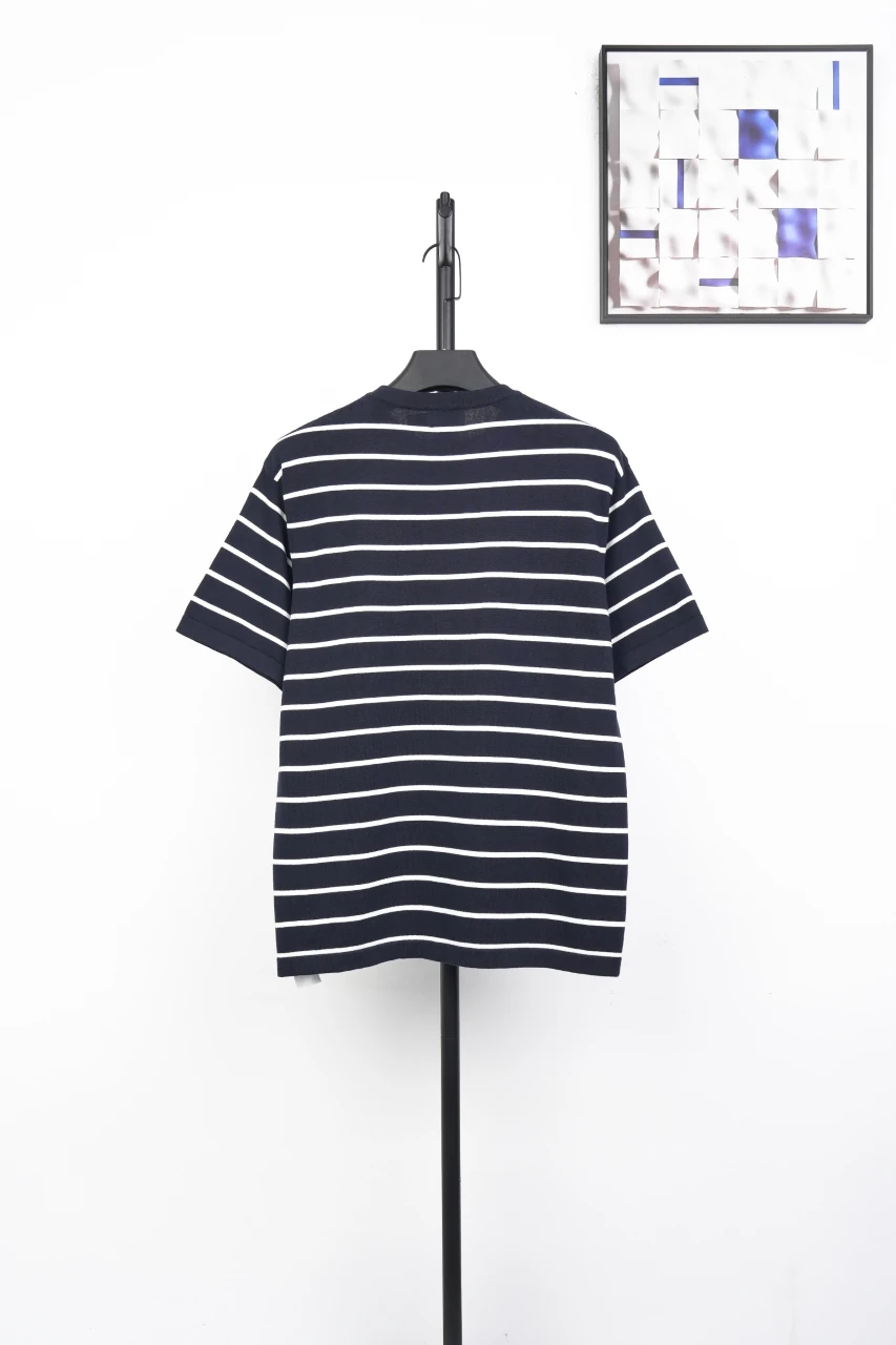 Ralph Lauren Navy Stripe Pony Embroidered Knit T-Shirt product photo from LabelPicks
