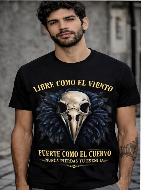 Remera Calavera de Cuervo – Soy Libre