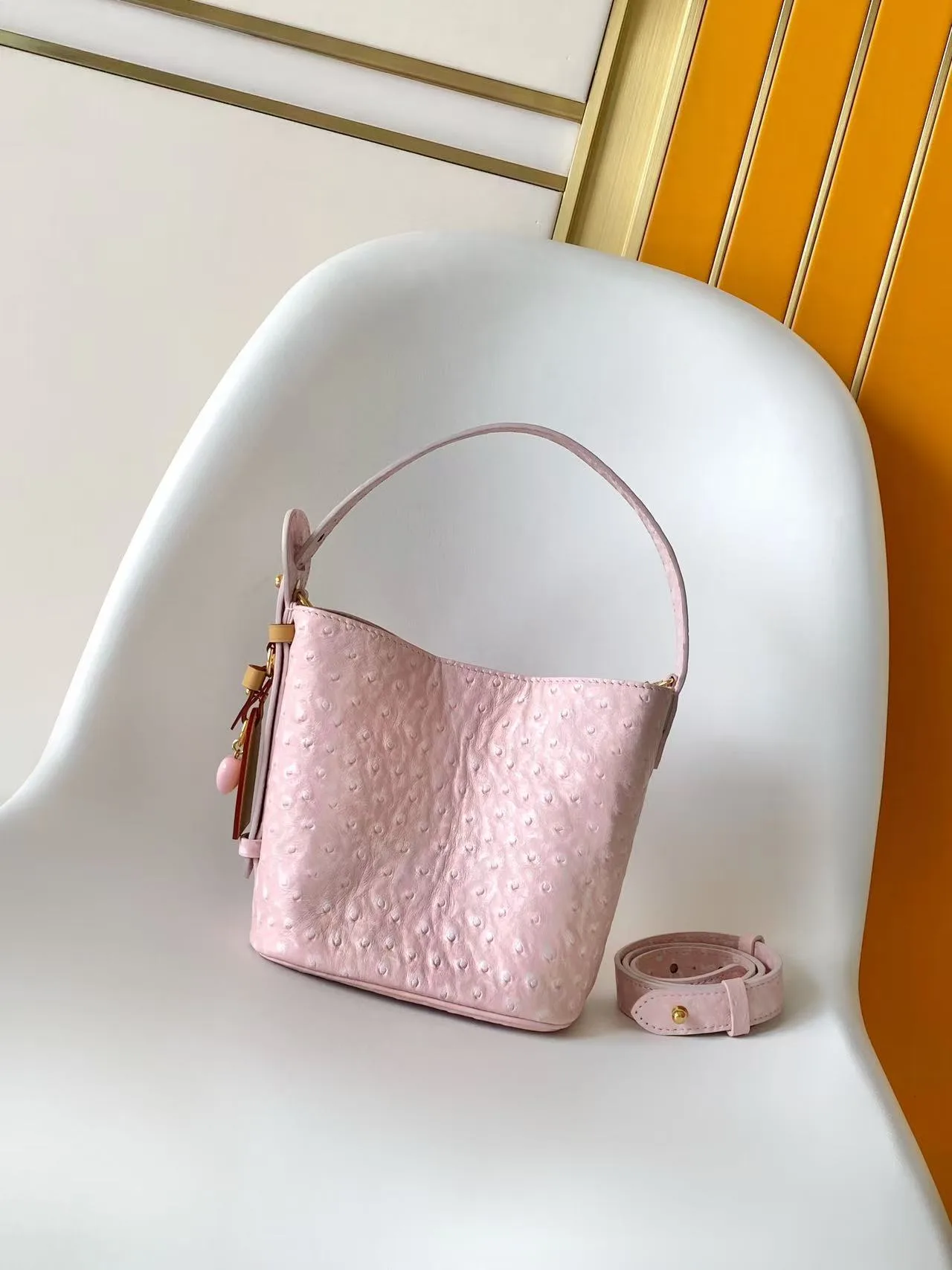Louis Vuitton Grained Leather Bucket Bag product photo from LabelPicks