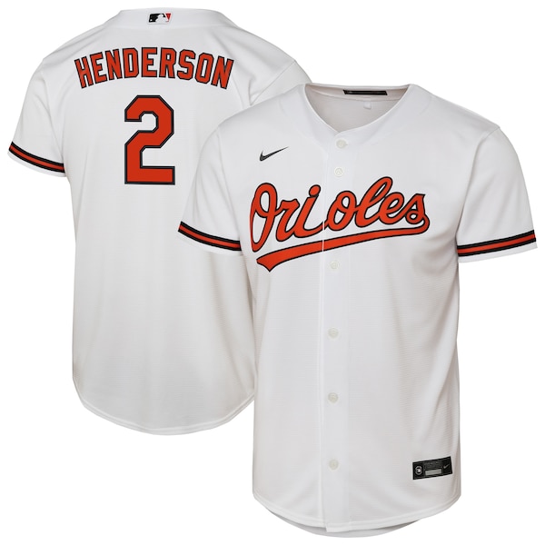 Gunnar Henderson Baltimore Orioles Nike Youth Home Replica Player Jersey - White