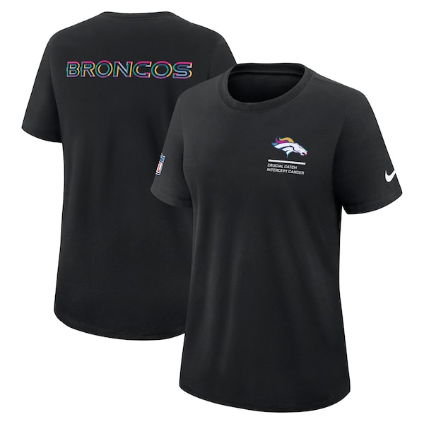 Denver Broncos Nike Women's 2025 NFL Crucial Catch Tri-Blend Dri-FIT T-Shirt - Black