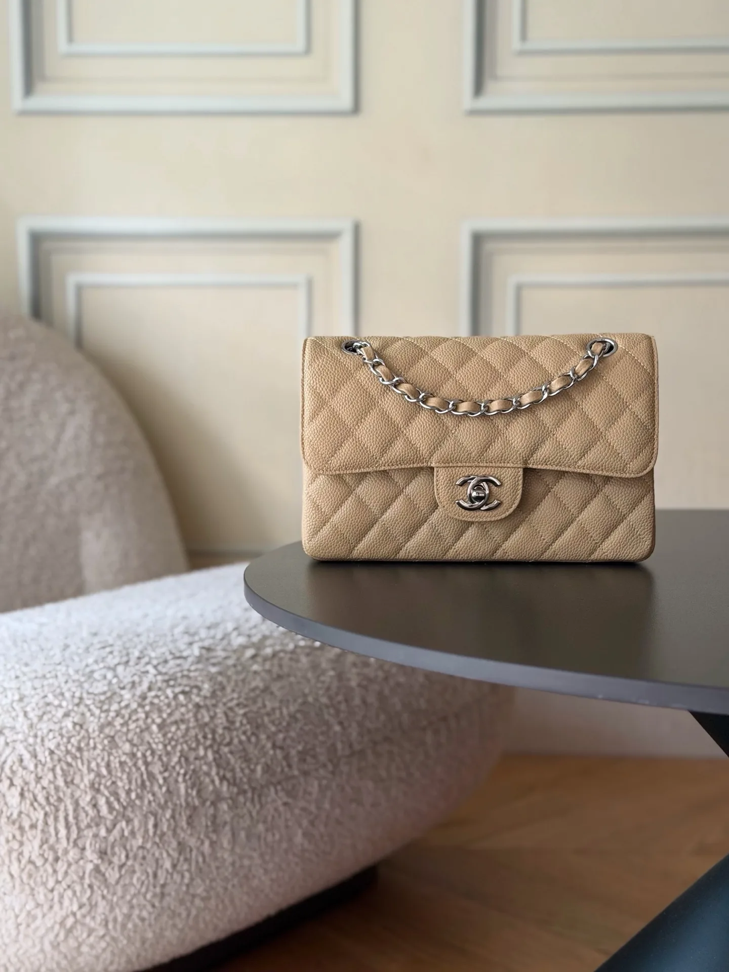 Chanel Classic Flap White Lambskin Shoulder Bag product photo from LabelPicks