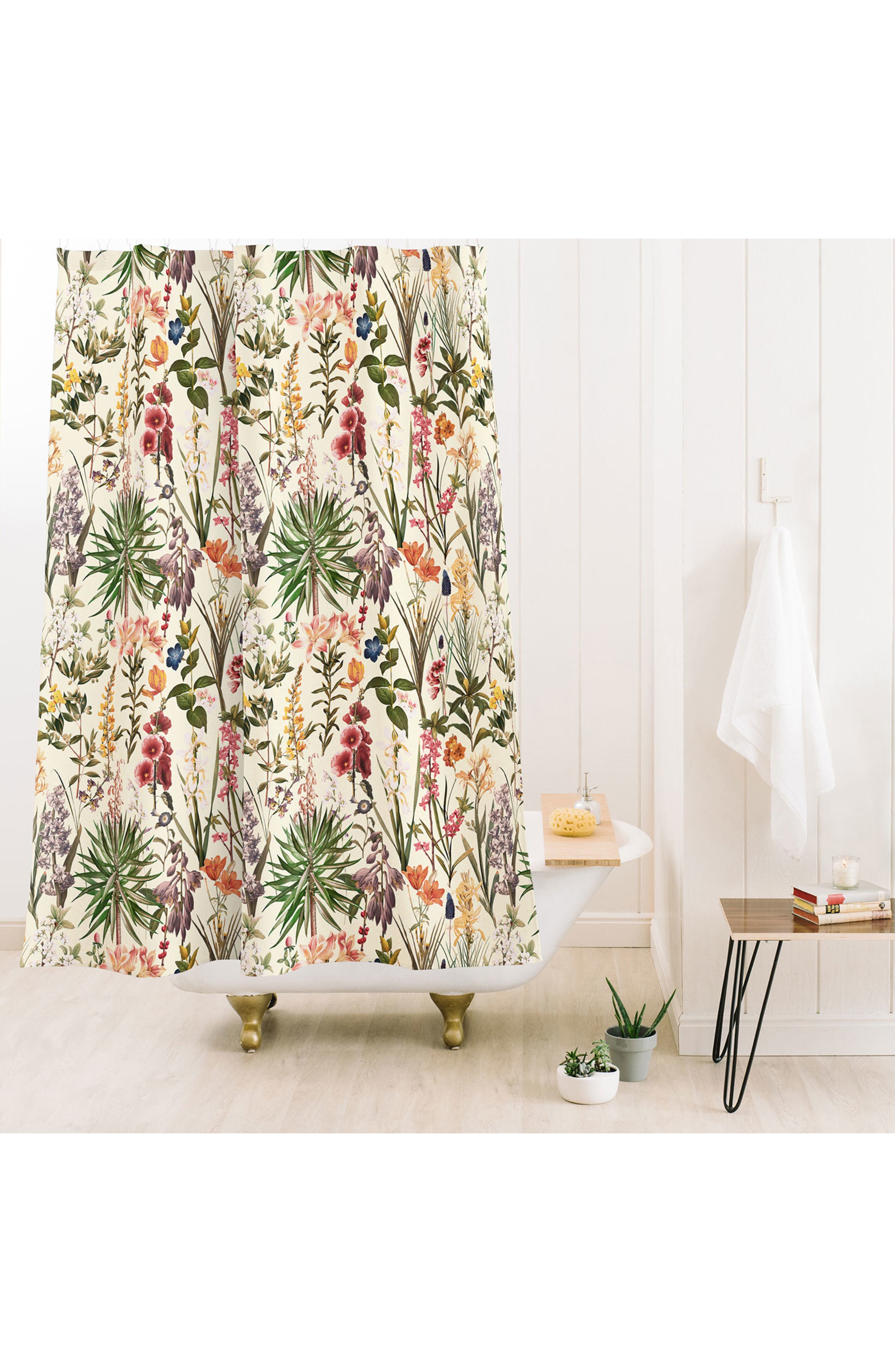 Deny Designs Secret Garden XIX Floral Print Shower Curtain