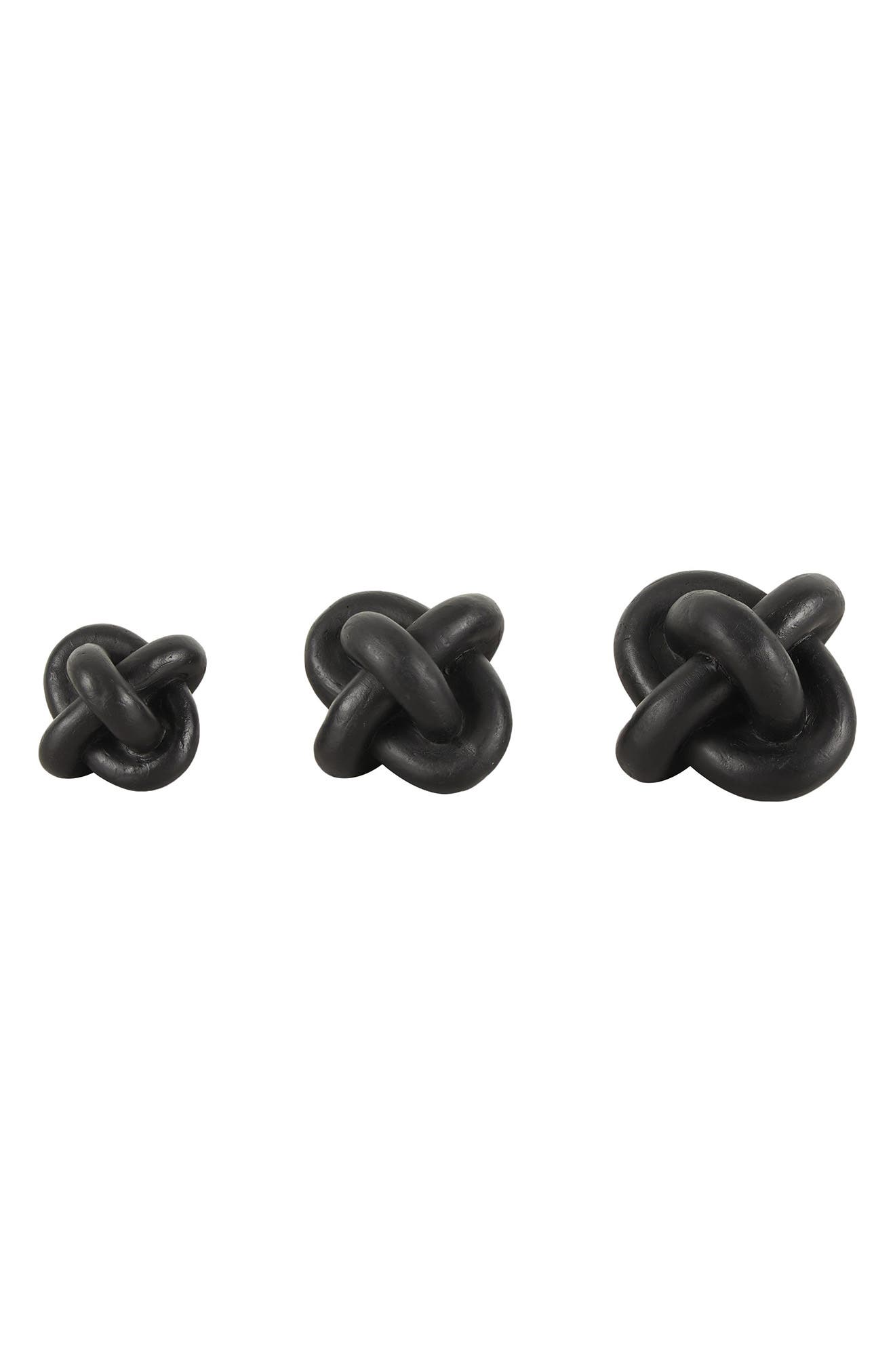UMA Set of 3 Modern Knot Sculptures