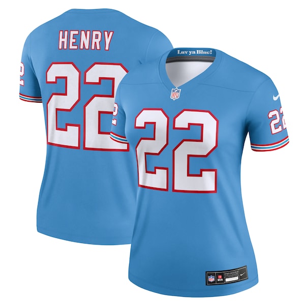 Derrick Henry Tennessee Titans Nike Women's Oilers Throwback Legend Jersey - Light Blue/Navy