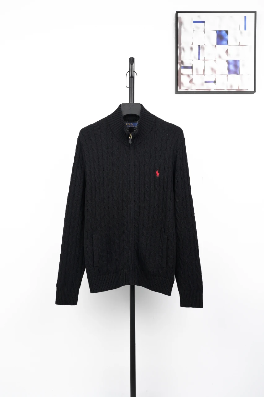 Ralph Lauren Black Pony Embroidered Half Zip Sweater product photo from LabelPicks