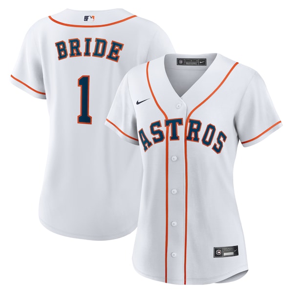 Houston Astros Nike Women's #1 Bride Home Replica Jersey - White