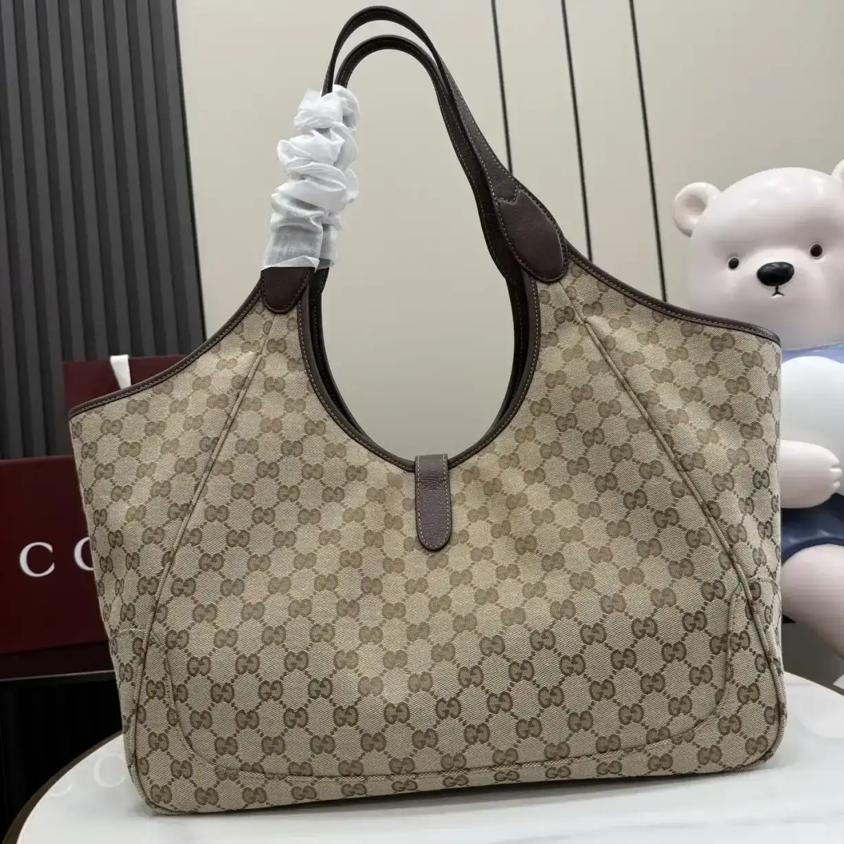 Gucci Brown Quilted Leather Tote Bag product photo from LabelPicks