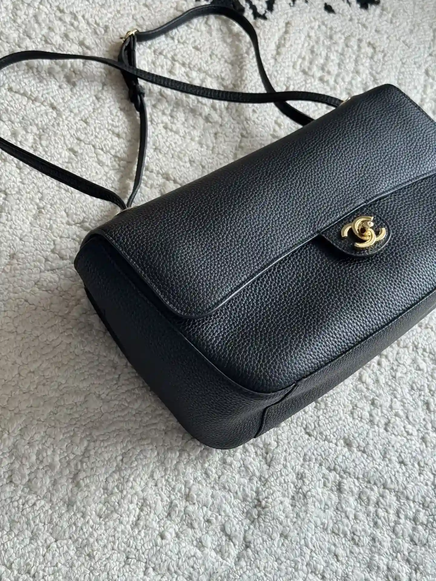 Chanel Burgundy Classic Flap Grained Leather Shoulder Bag product photo from LabelPicks