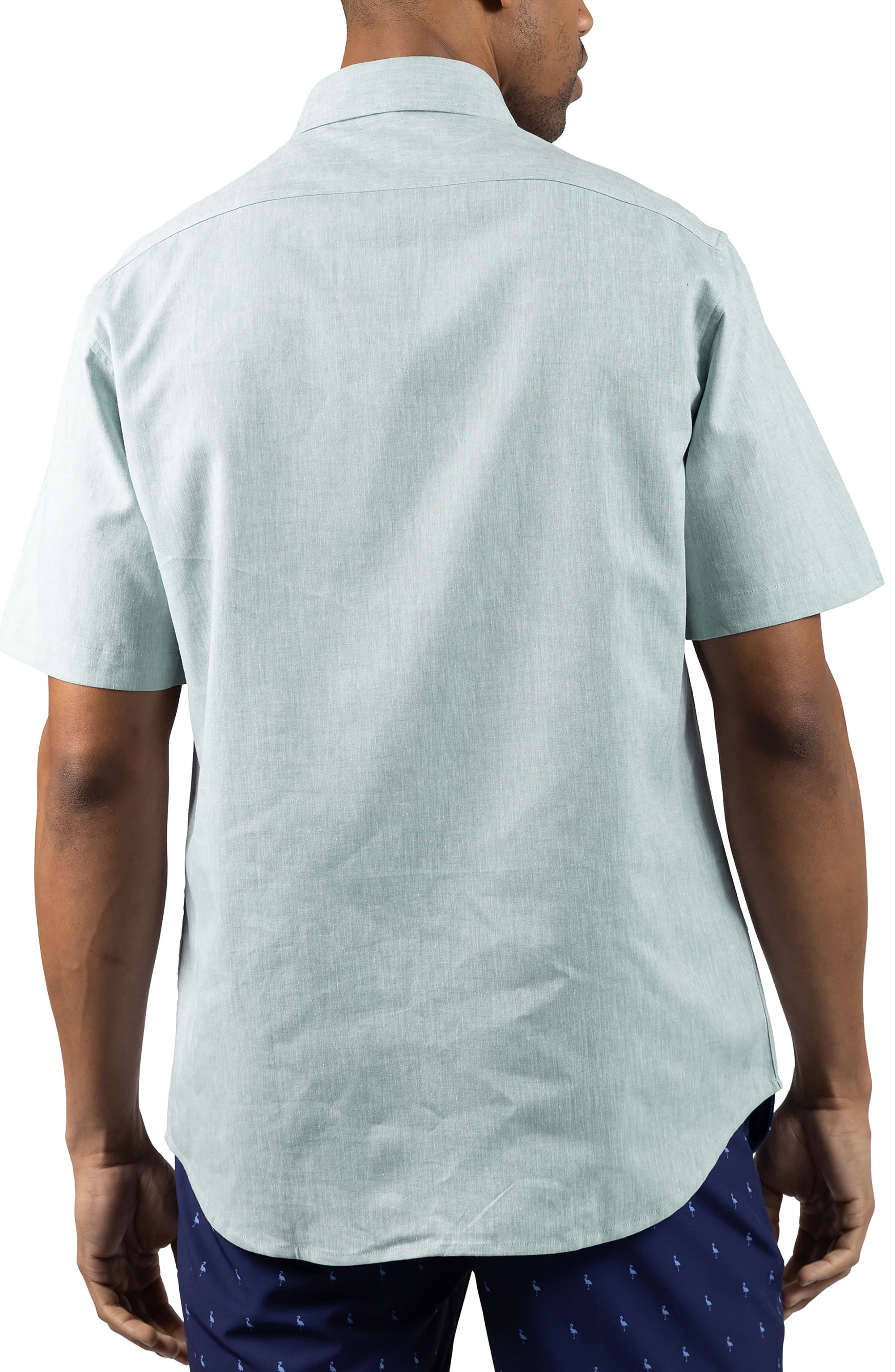 TailorByrd Mélange Linen Blend Button-Up Shirt