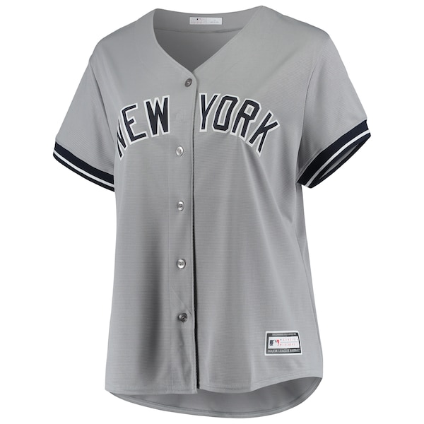 New York Yankees Women's Plus Size Road Replica Team Jersey - Gray