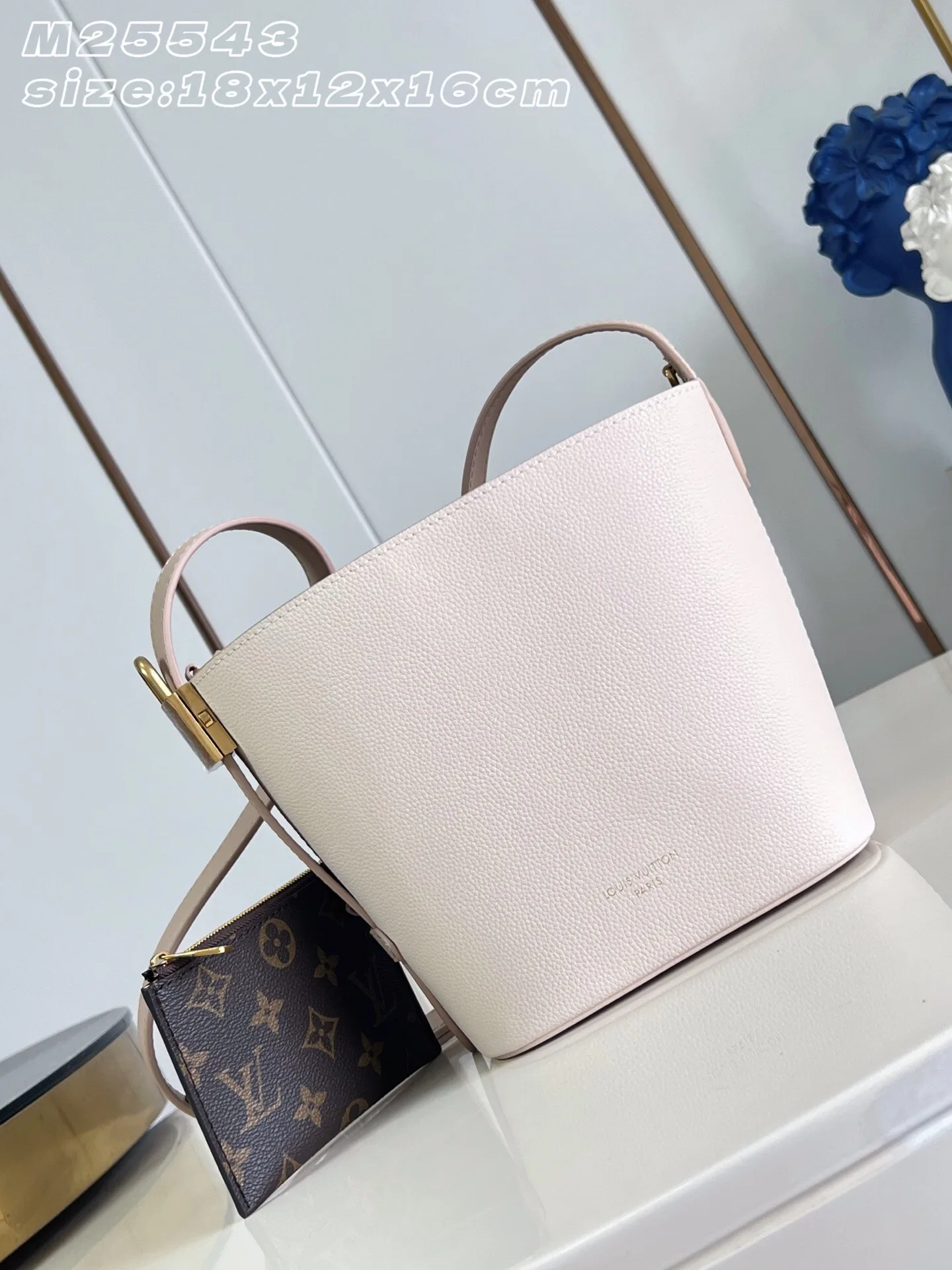 Louis Vuitton Pink Grained Leather Bucket Bag product photo from LabelPicks
