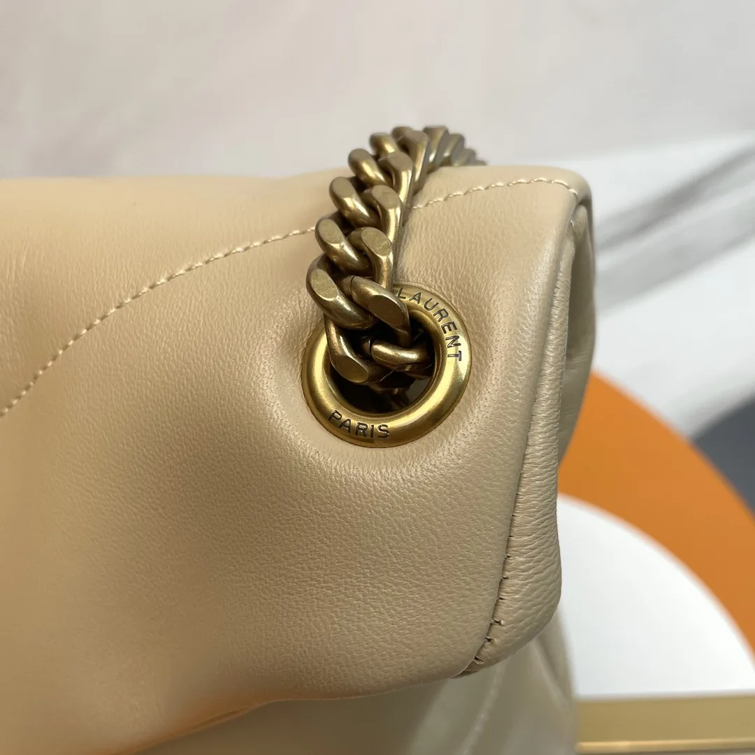 Saint Laurent Loulou Beige Quilted Leather Shoulder Bag product photo from LabelPicks