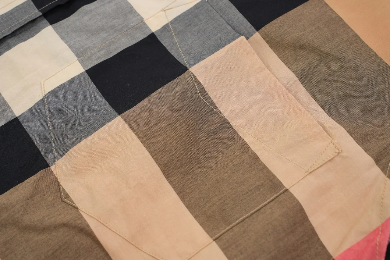Burberry Beige Large Check Long Sleeve Shirt product photo from LabelPicks