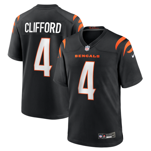 Sean Clifford Cincinnati Bengals Nike Team Game Jersey -  Black