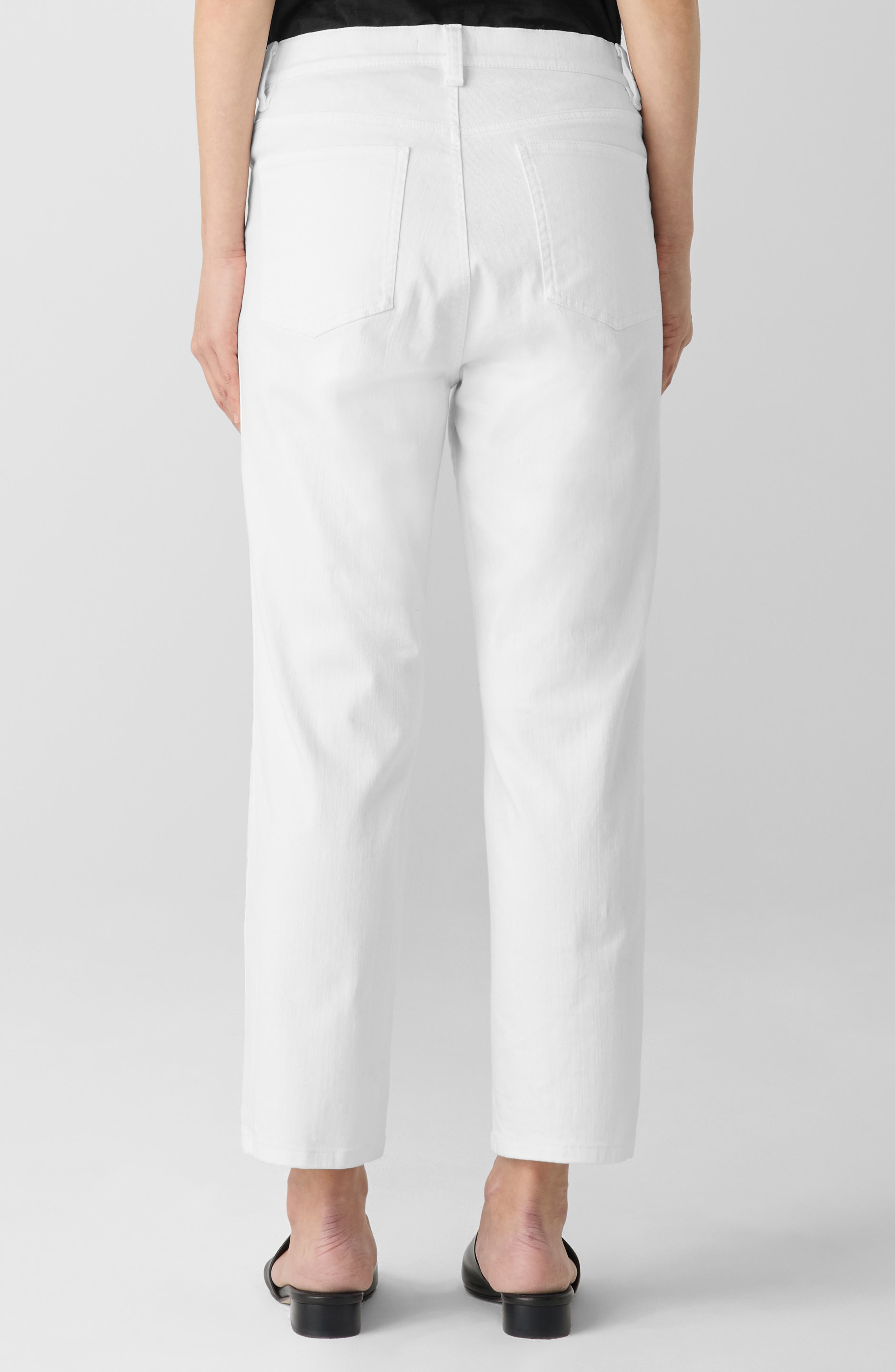 Eileen Fisher High Waist Crop Straight Leg Jeans