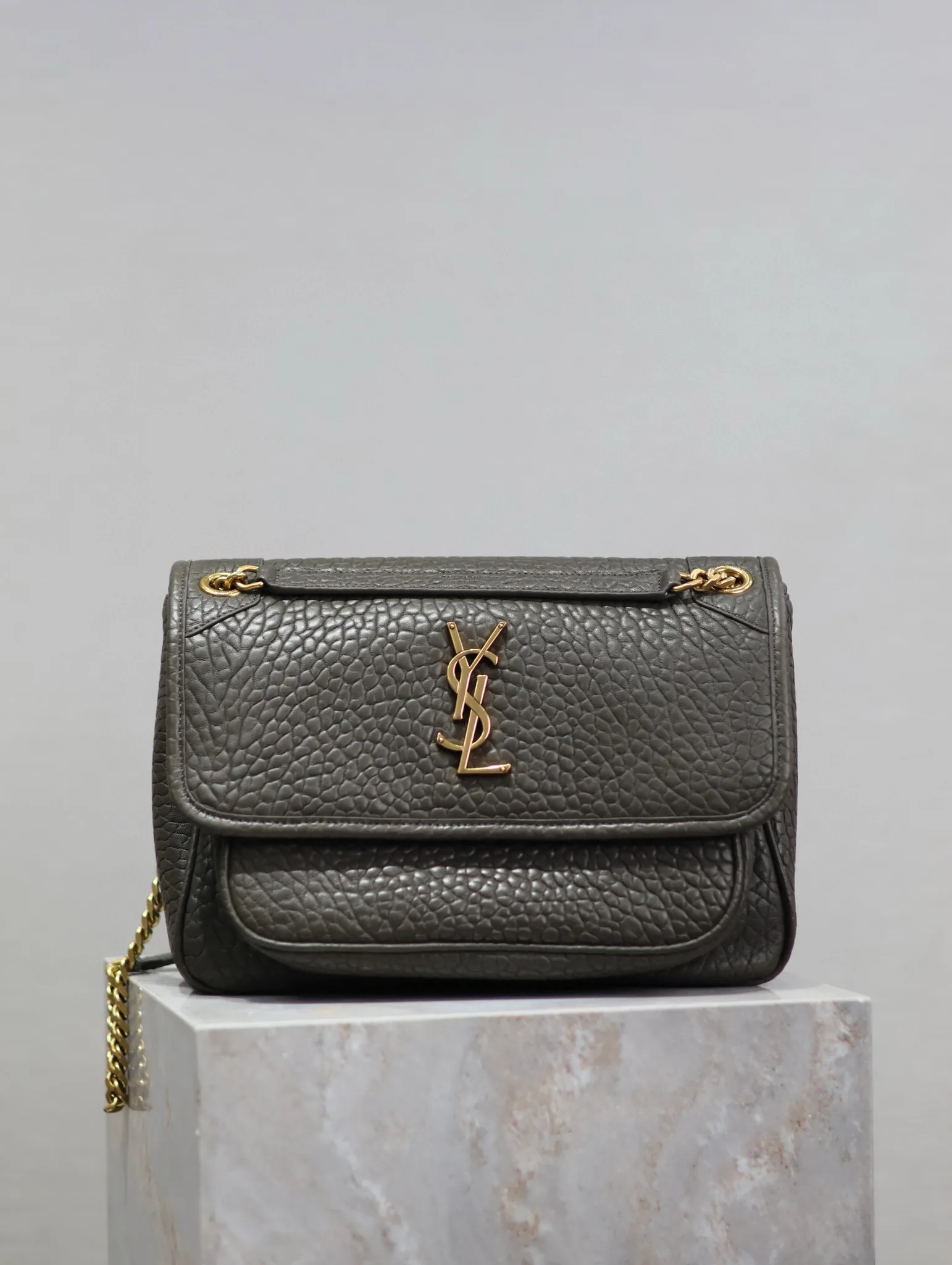 Saint Laurent Green Niki Lambskin Shoulder Bag product photo from LabelPicks