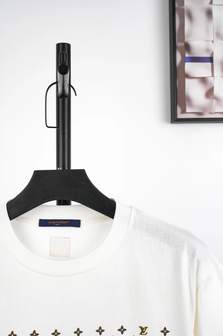 Louis Vuitton White Smiley Damier Print T-Shirt product photo from LabelPicks