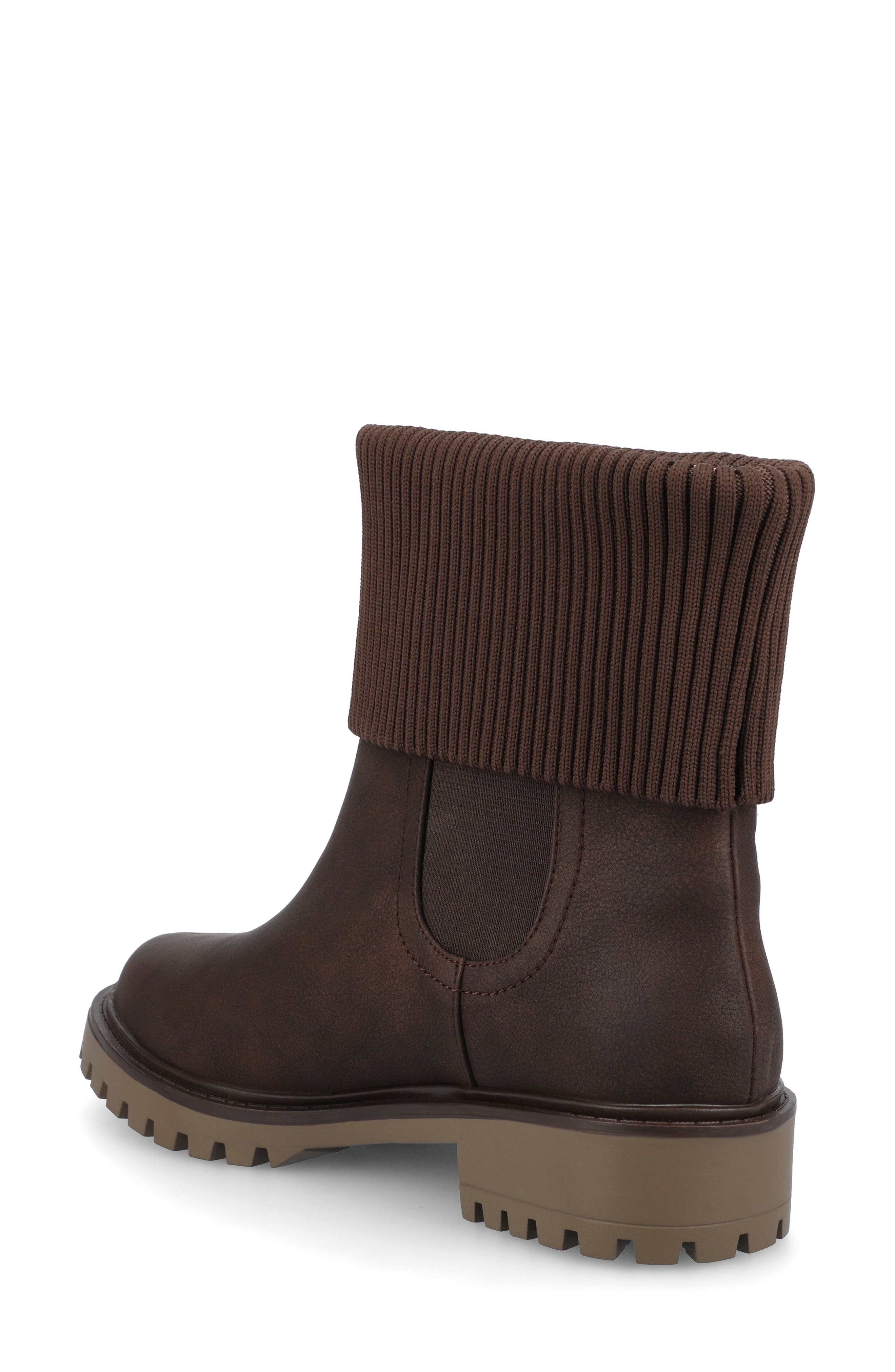 Journee Collection Isabeau Knit Collar Chelsea Boot - Wide Width Available
