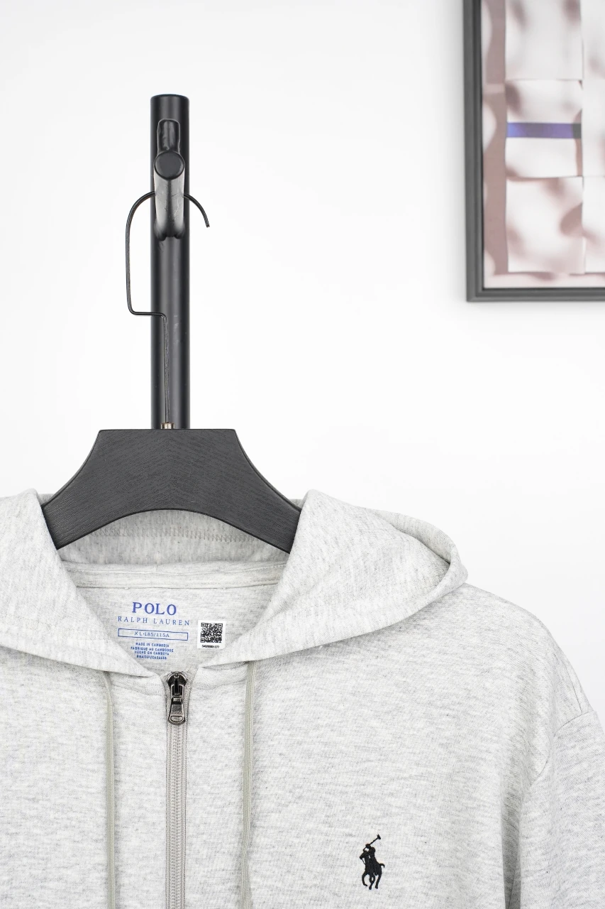 Ralph Lauren White Pony Embroidered Zip Hoodie product photo from LabelPicks