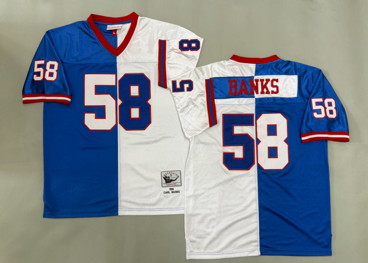 Carl Banks New York Giants Authentic Split Throwback Retired Player Jersey