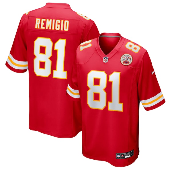 Nikko Remigio Kansas City Chiefs Nike Team Game Jersey -  Red