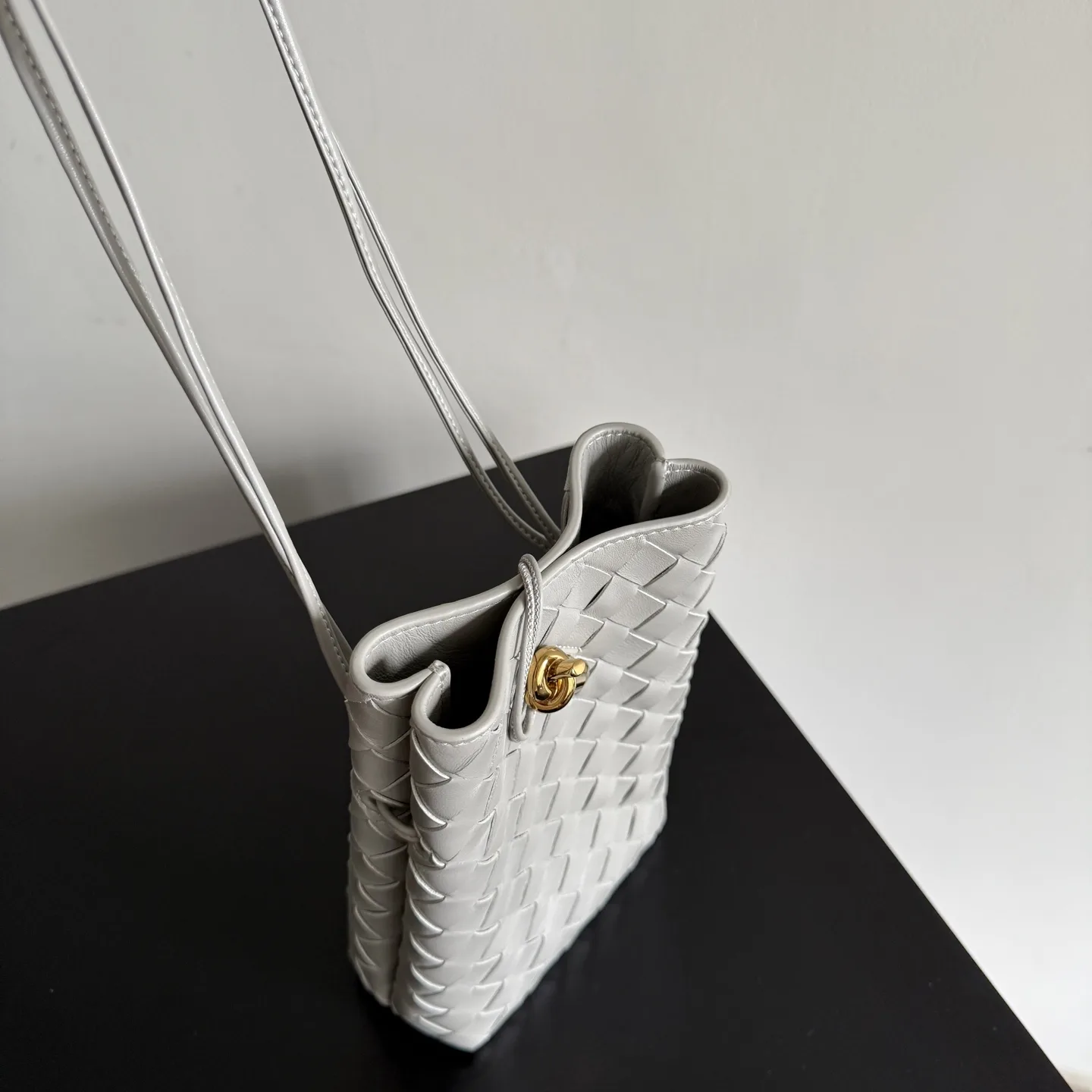Bottega Veneta Andiamo Intrecciato Woven Leather Crossbody Bag product photo from LabelPicks