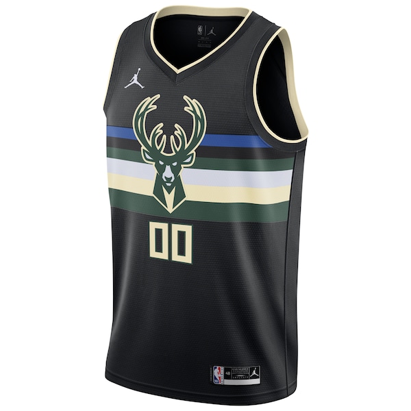 Milwaukee Bucks Jordan Brand Swingman Custom Jersey - Statement Edition - Black