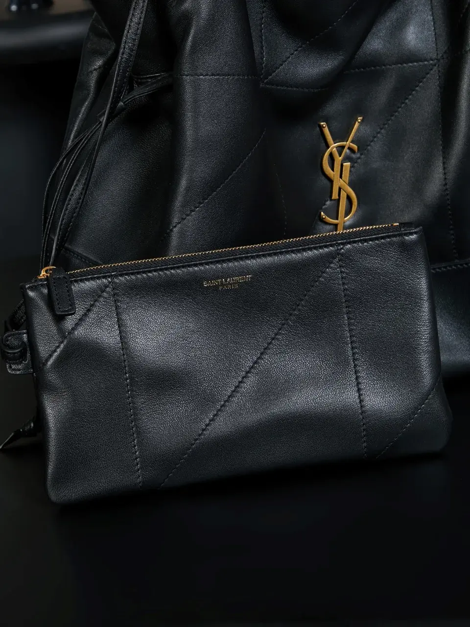 Saint Laurent Black Jamie Lambskin Tote Bag product photo from LabelPicks
