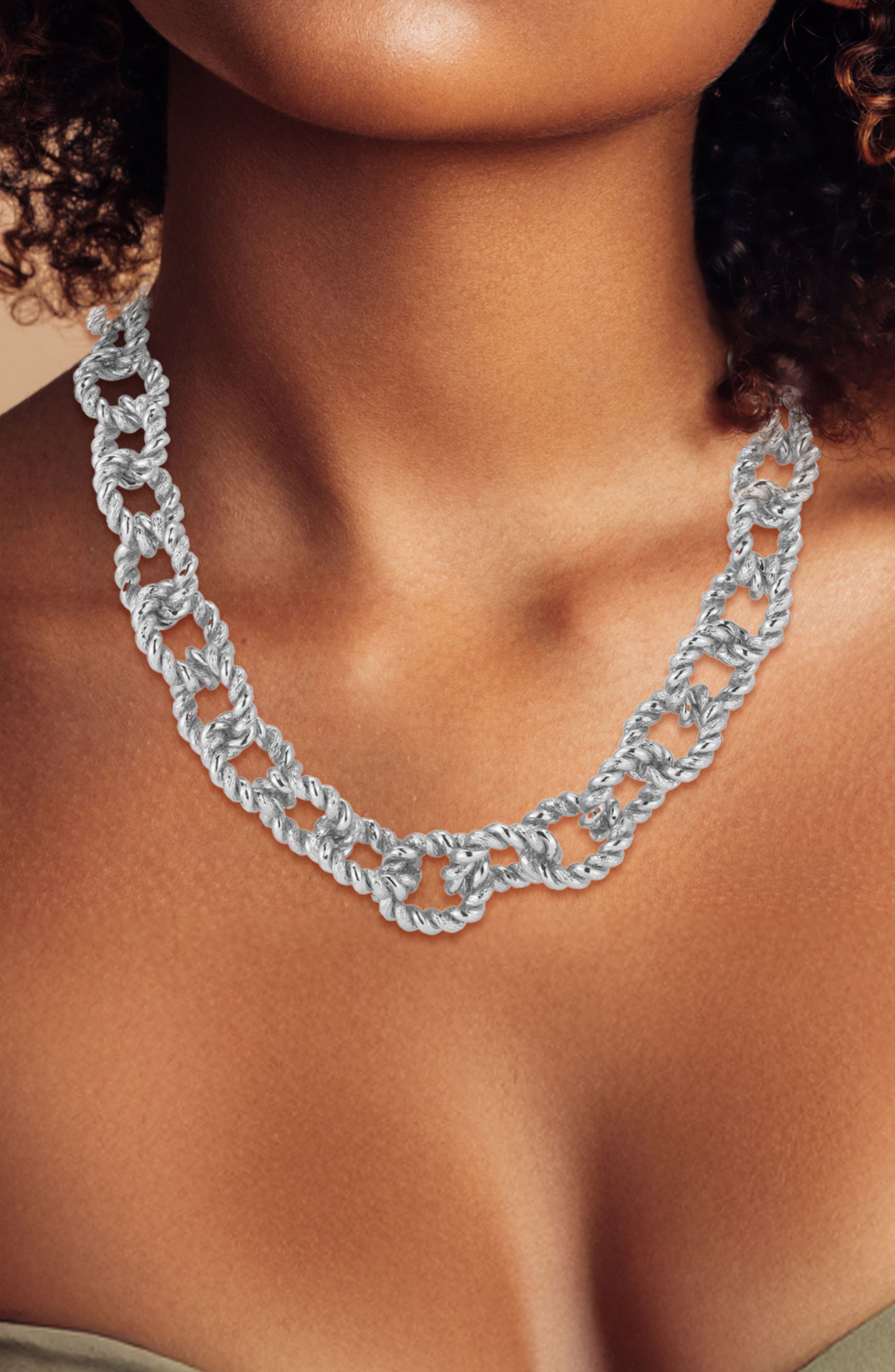 SPHERA MILANO Twisted Link Chain Necklace