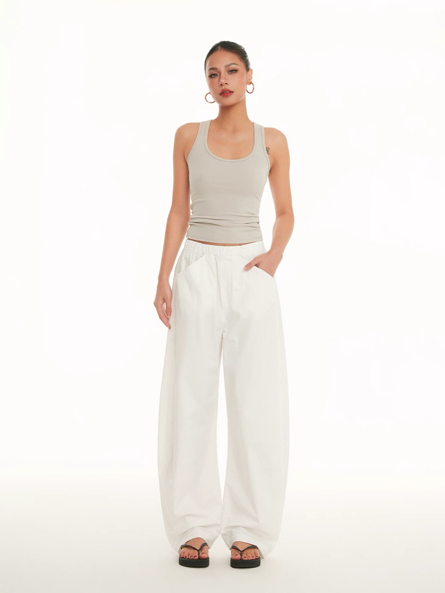 New straight-leg long pants