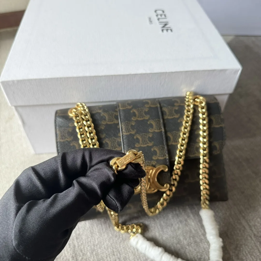Celine Triomphe Grained Leather Crossbody Bag product photo from LabelPicks