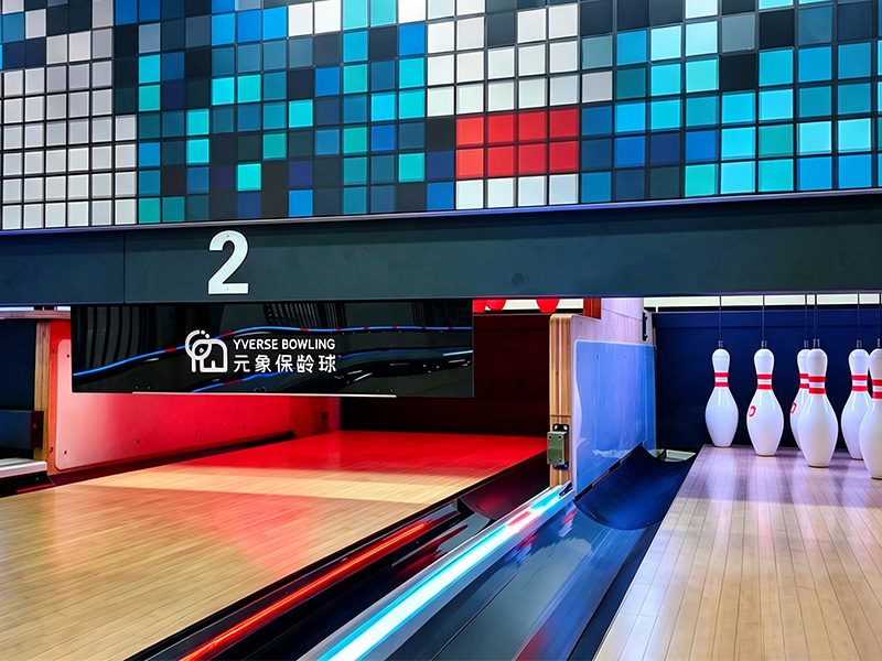 Custom Bowling Lane Masking Panel with Logo