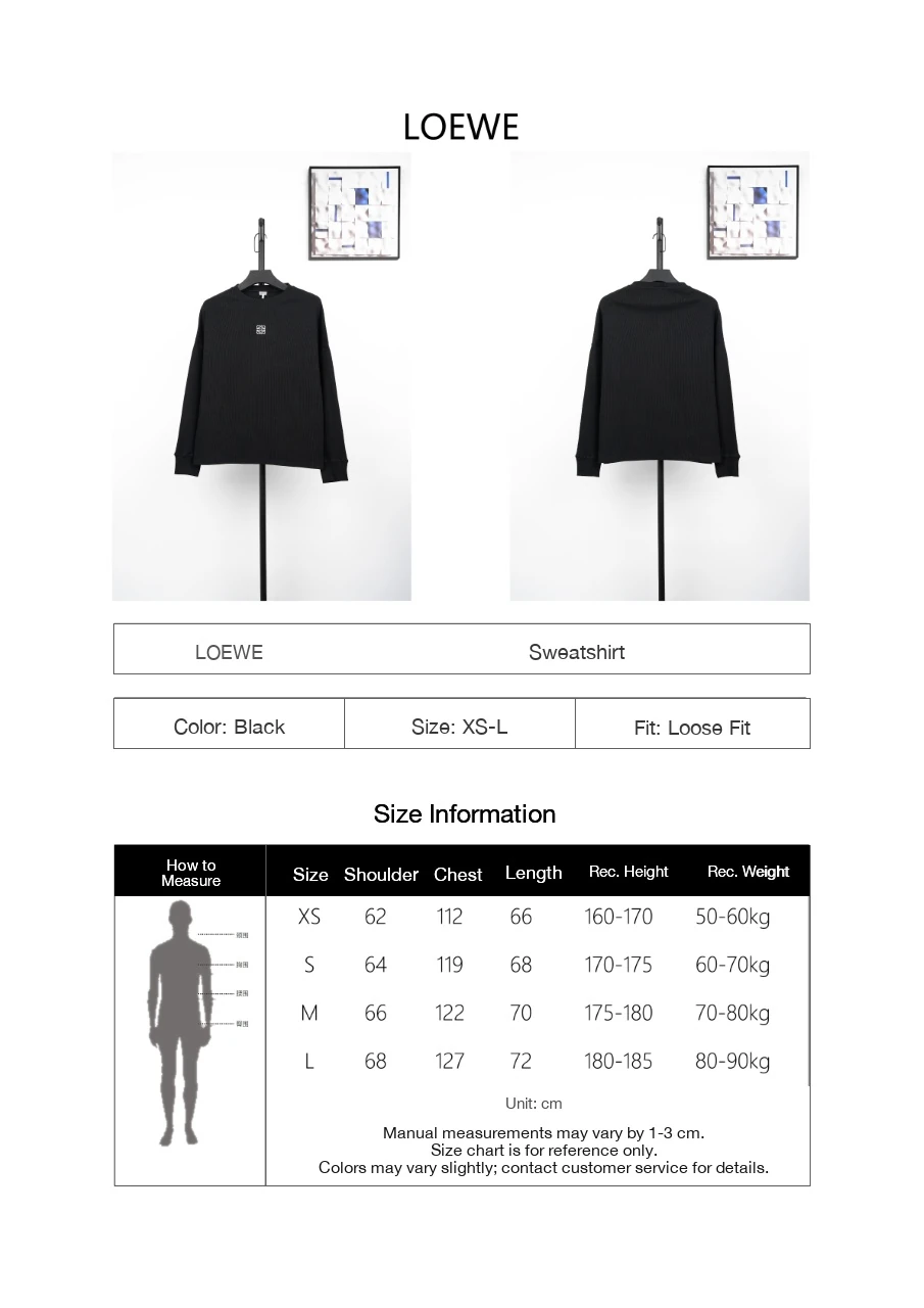 LOEWE Black Ribbed Anagram Long Sleeve Top product photo from LabelPicks
