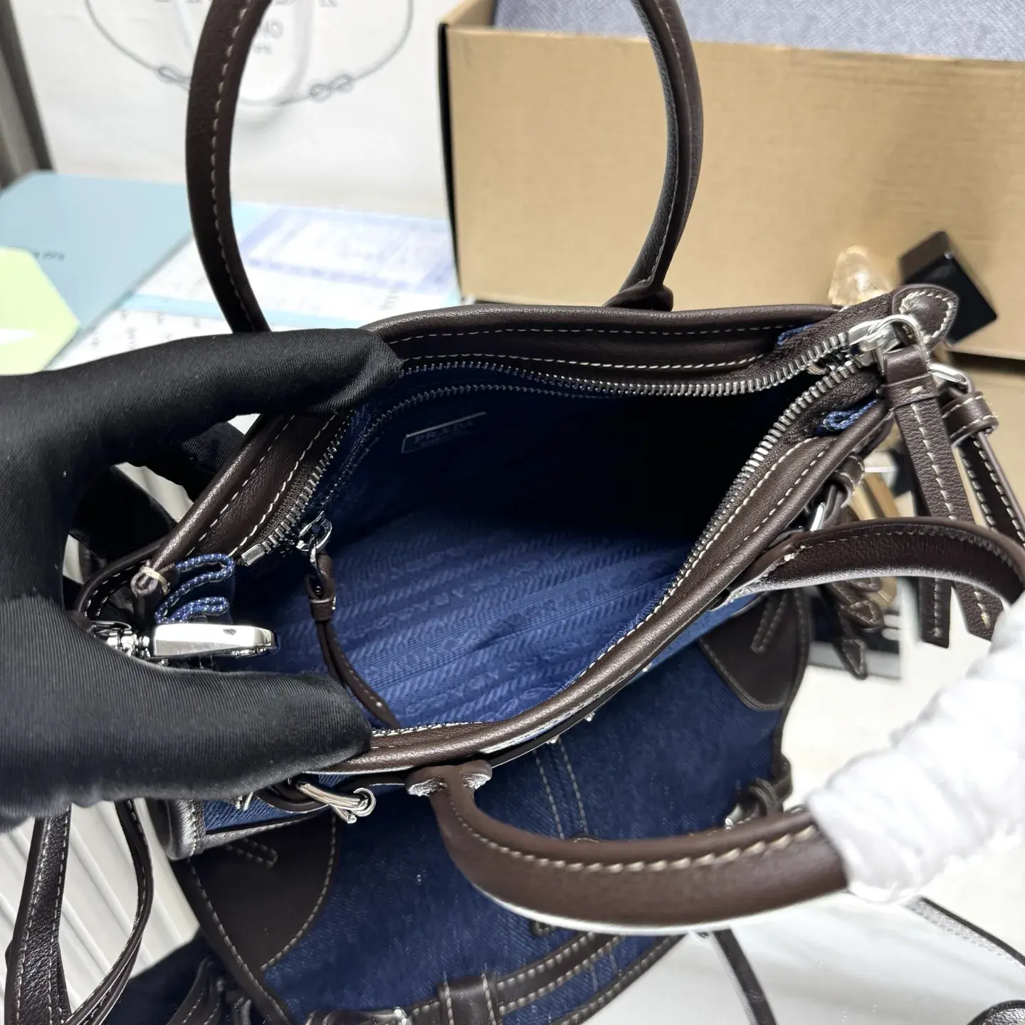 Prada Calfskin Bonnie Top Handle Bag product photo from LabelPicks