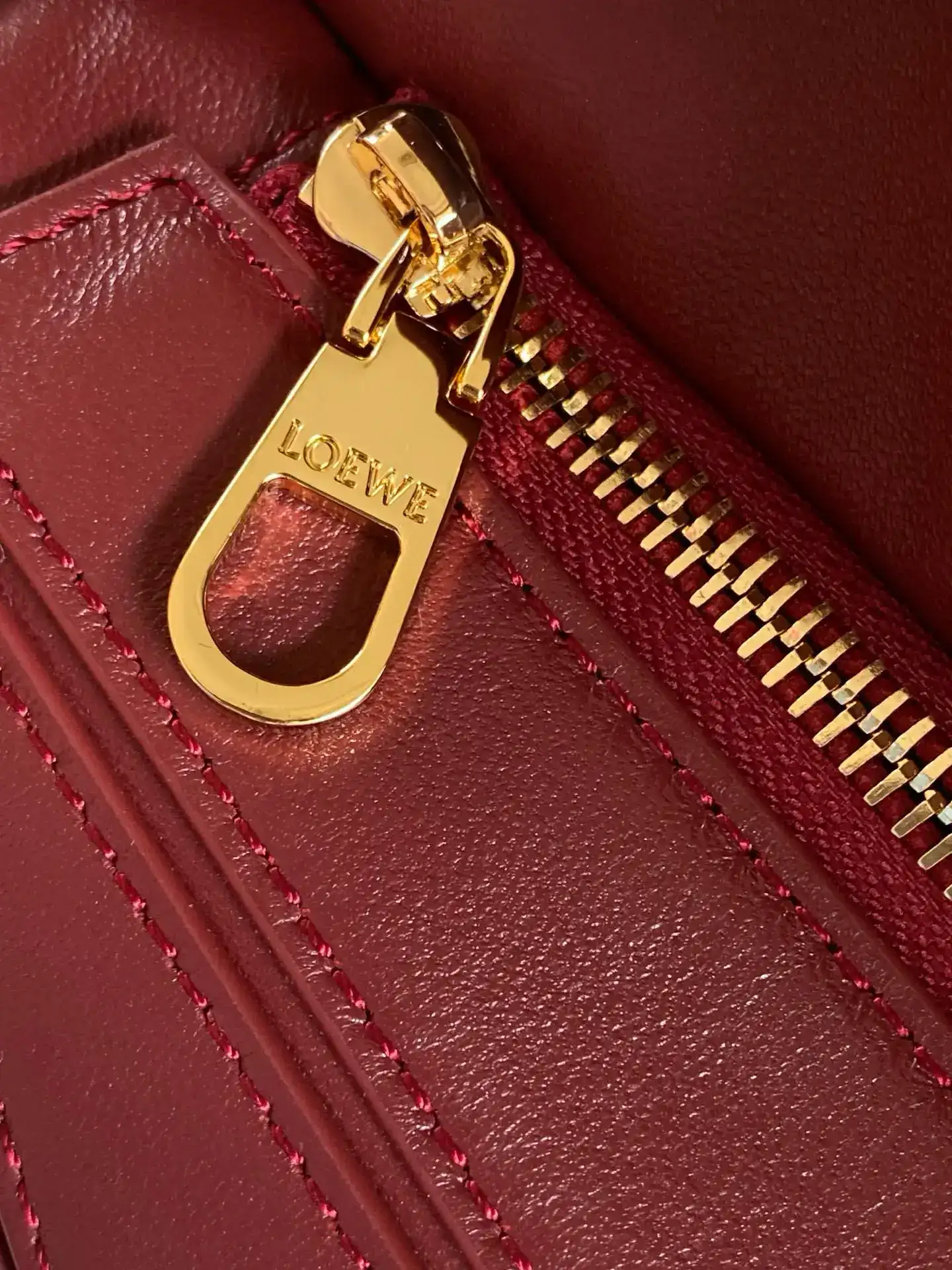 Loewe Puzzle Red Lambskin Top Handle Bag product photo from LabelPicks