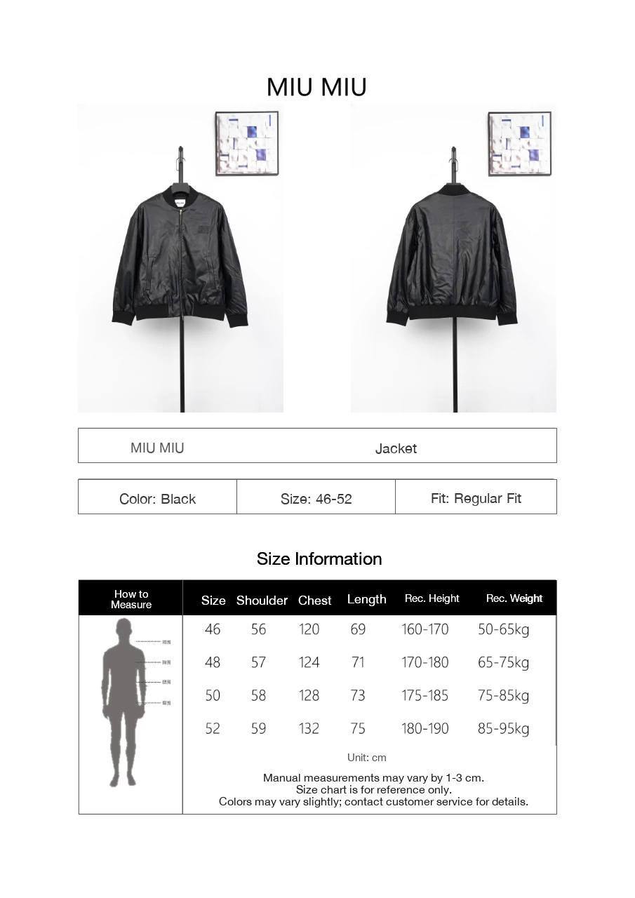 Miu Miu Black Waxed Leather Baseball Jacket product photo from LabelPicks