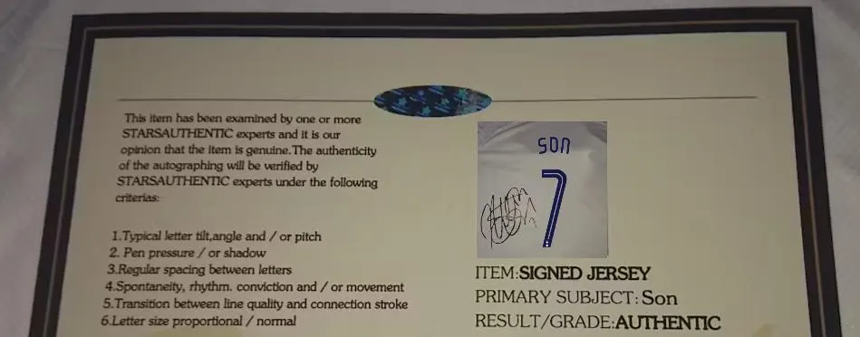 Son Heung-min SIGNED Tottenham Spurs Europa League FINAL Signature Shirt Jersey - COA - 24/25