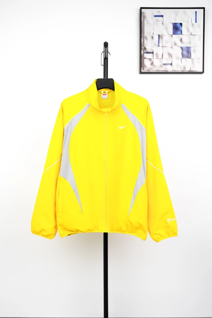 Nike Bright Yellow Swoosh Stand-Collar Track Jacket product photo from LabelPicks