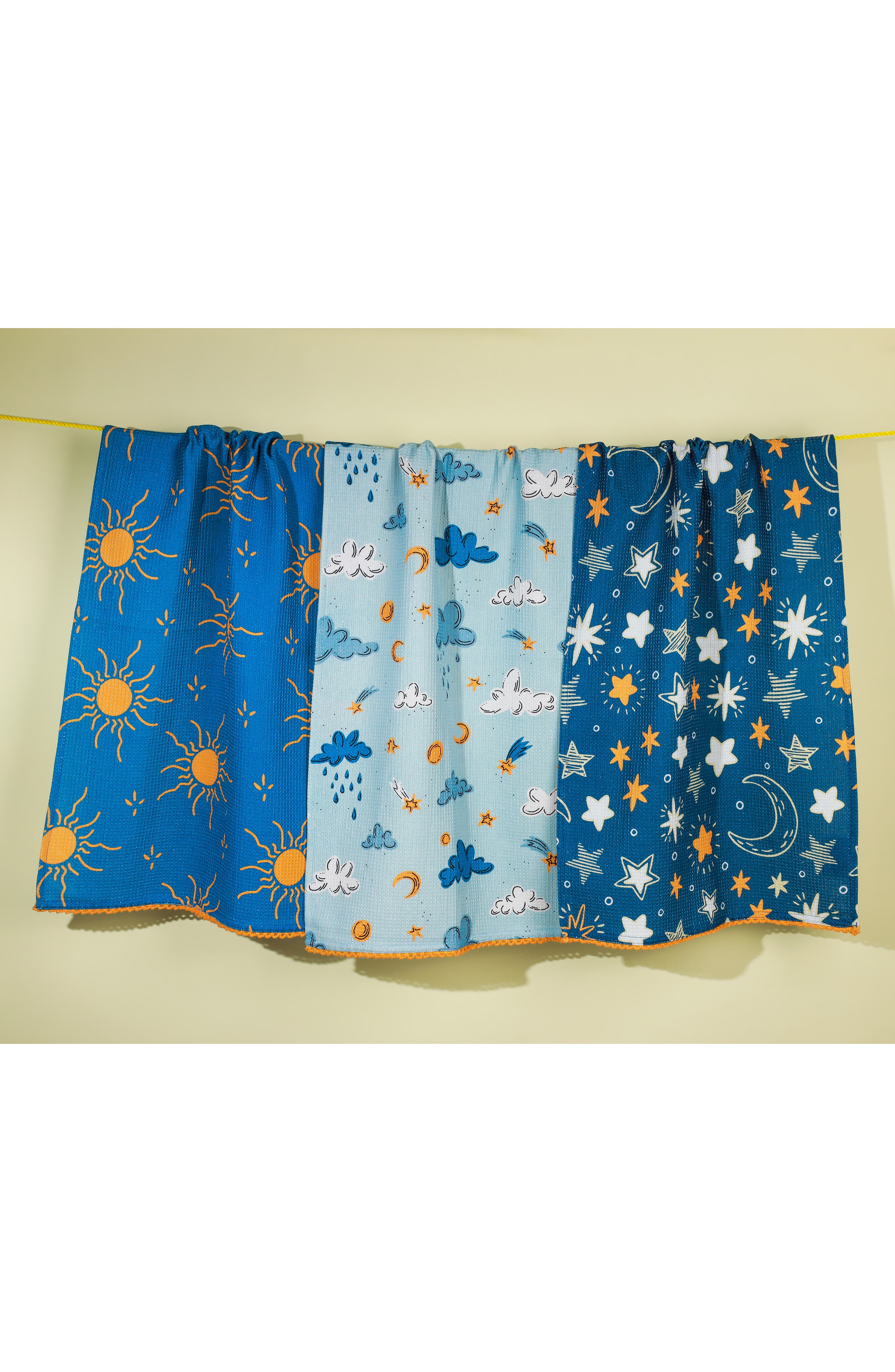 Tiramisu Set of Three Celestial Dreams Kitchen Towels