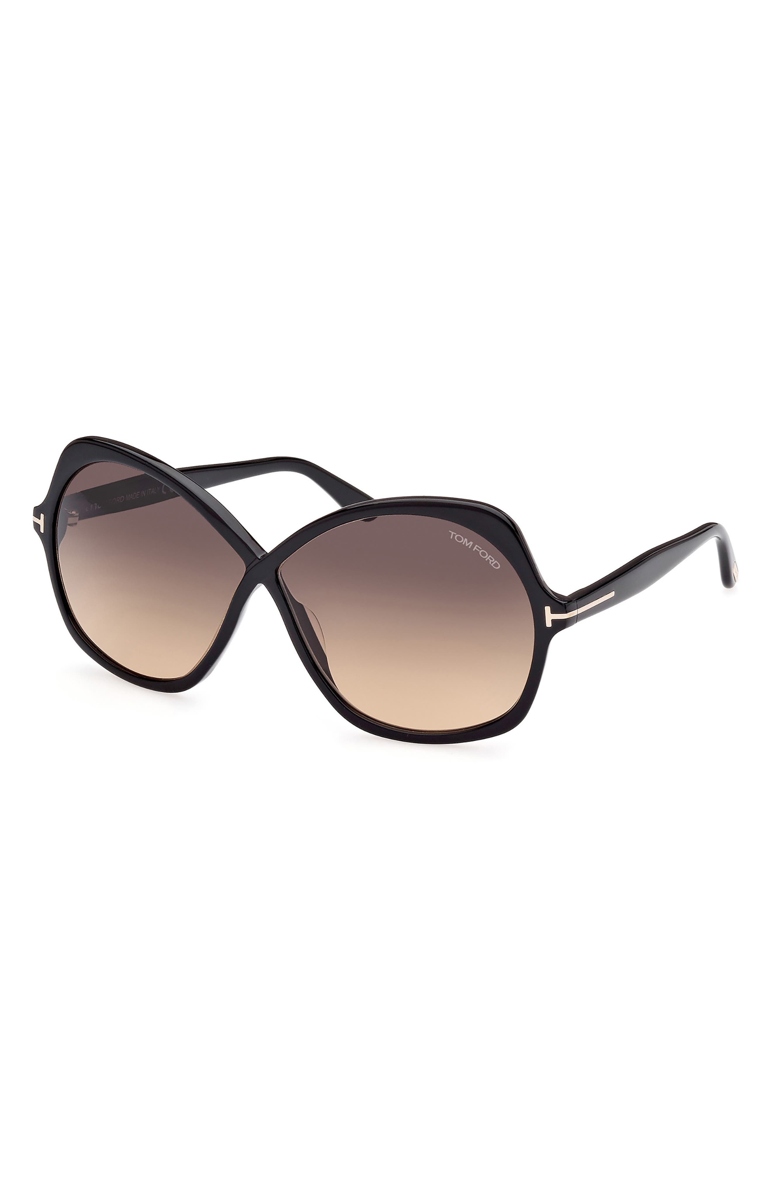 TOM FORD Rosemin 64mm Gradient Oversize Butterfly Sunglasses