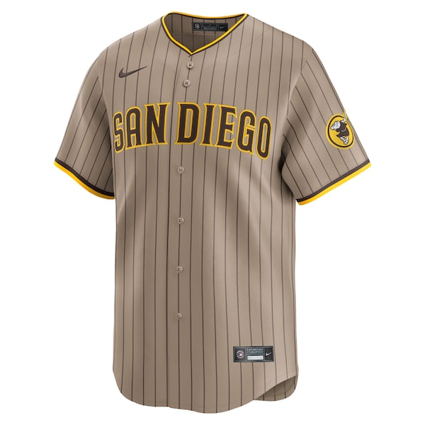 San Diego Padres Nike  Alternate Limited Custom Jersey – Khaki