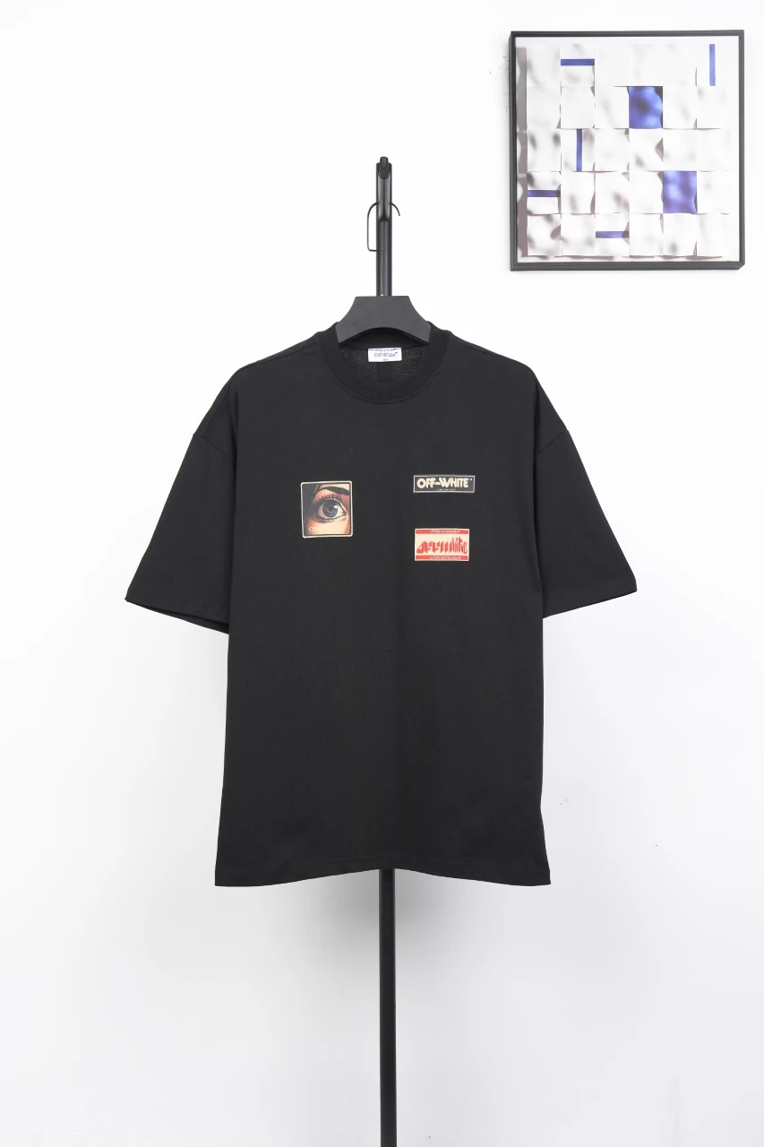 Off-White Black Eye Letter Logo T-Shirt product photo from LabelPicks