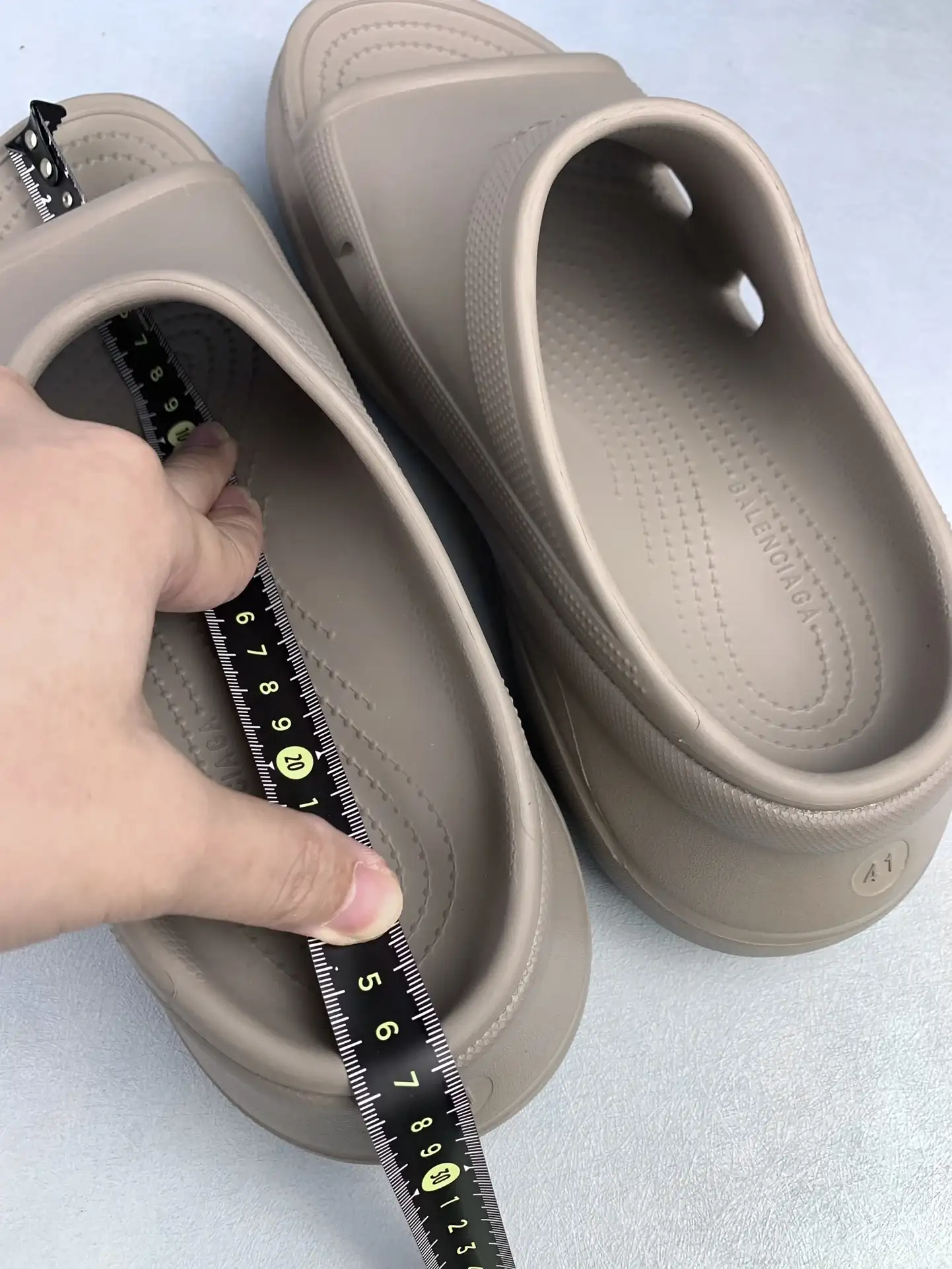 Balenciaga Pool Slide Sandal in Beige product photo from LabelPicks