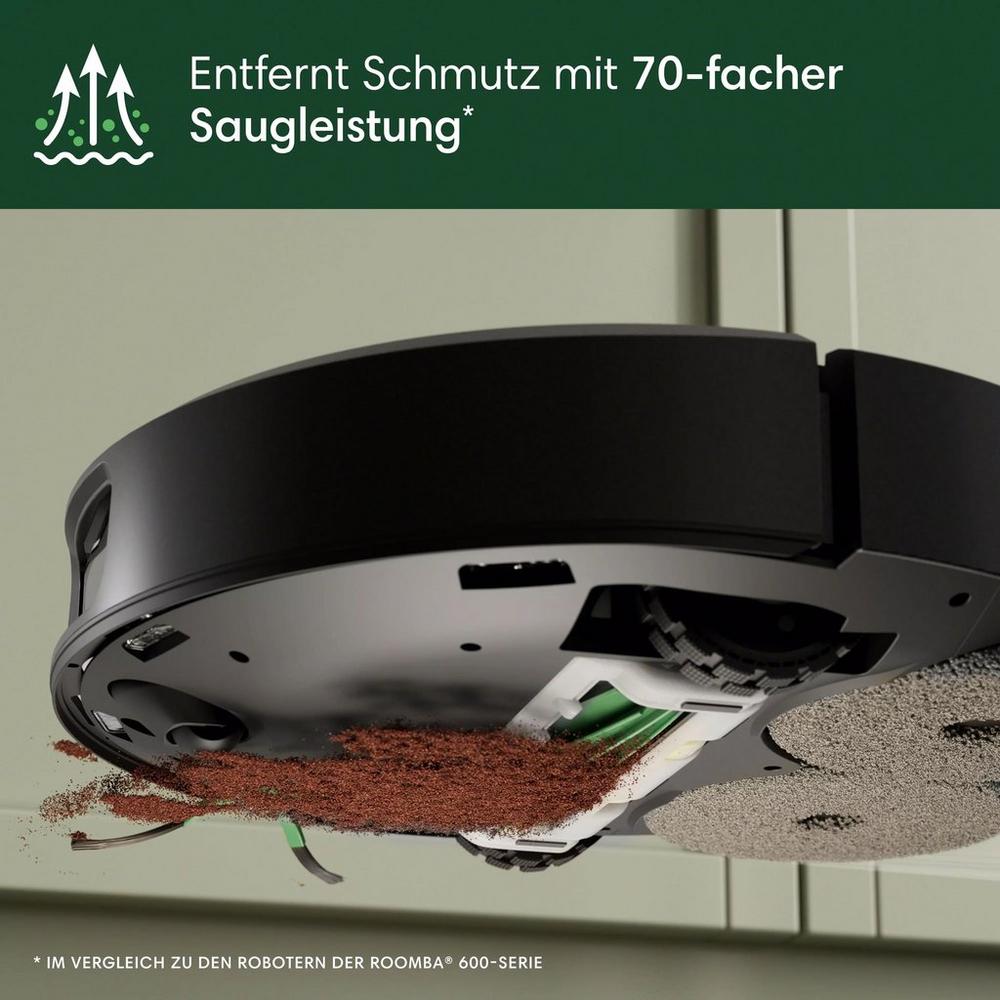 Roomba® Plus 505 Combo-Roboter + AutoWash™ Dock – Schwarz