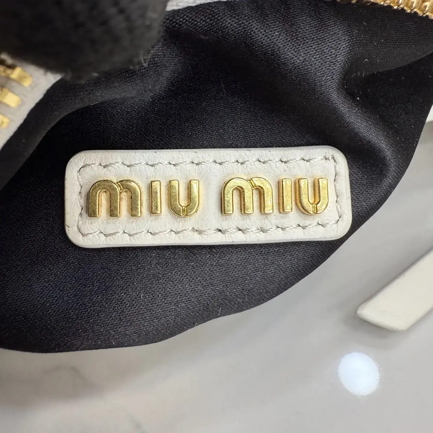 Miu Miu Matelasse White Lambskin Shoulder Bag product photo from LabelPicks