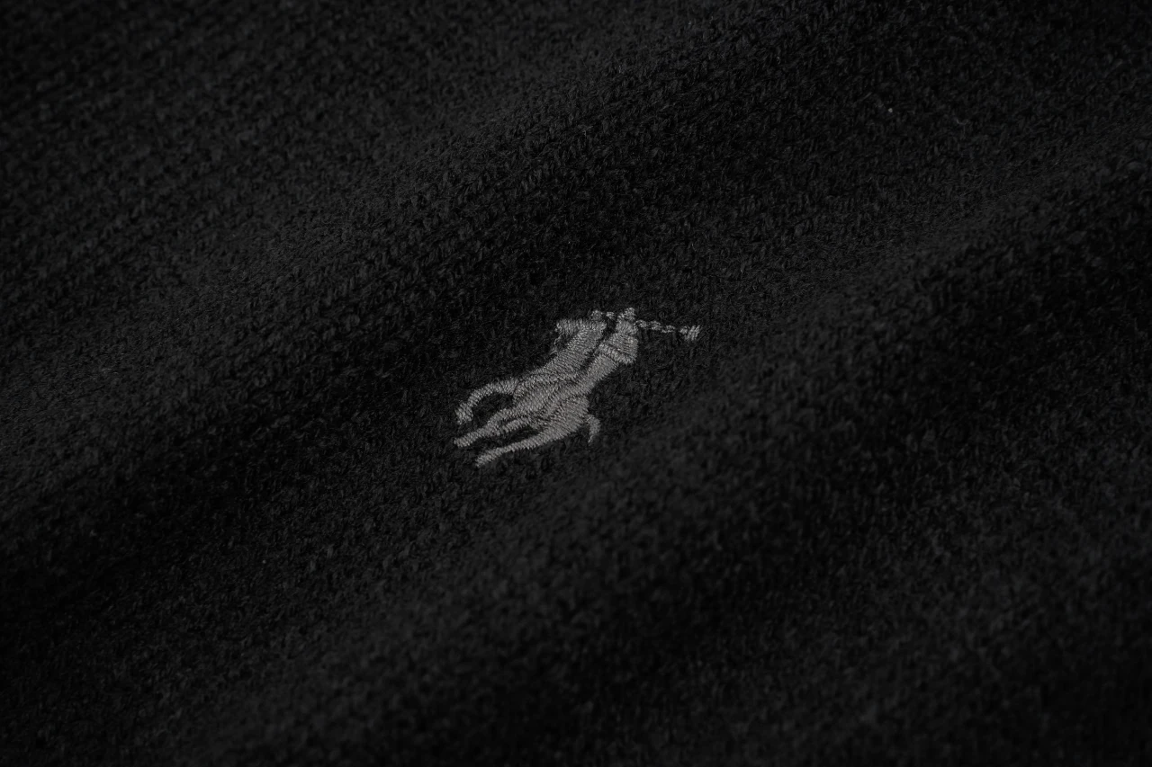 Ralph Lauren Black Pony Embroidered Plain Knit Half Zip Sweater product photo from LabelPicks